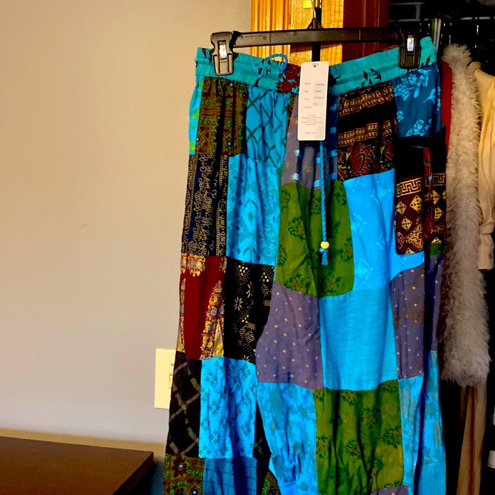 Harem pants! 2 pair, NWT Patchwork print! Super cute!